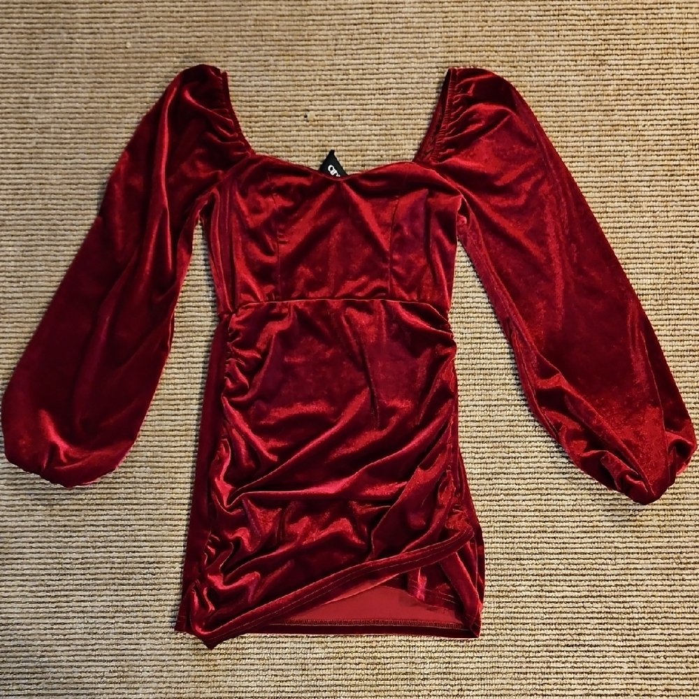 Cider Red Long Sleeve Dress